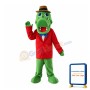 New Fancy Crocodile With Red Suit Mascot Costume