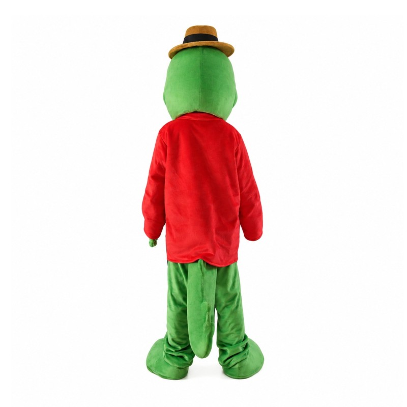 New Fancy Crocodile With Red Suit Mascot Costume