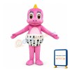 Super Cute Pink Blue Baby Dinosaur With Diaper Mascot Costume
