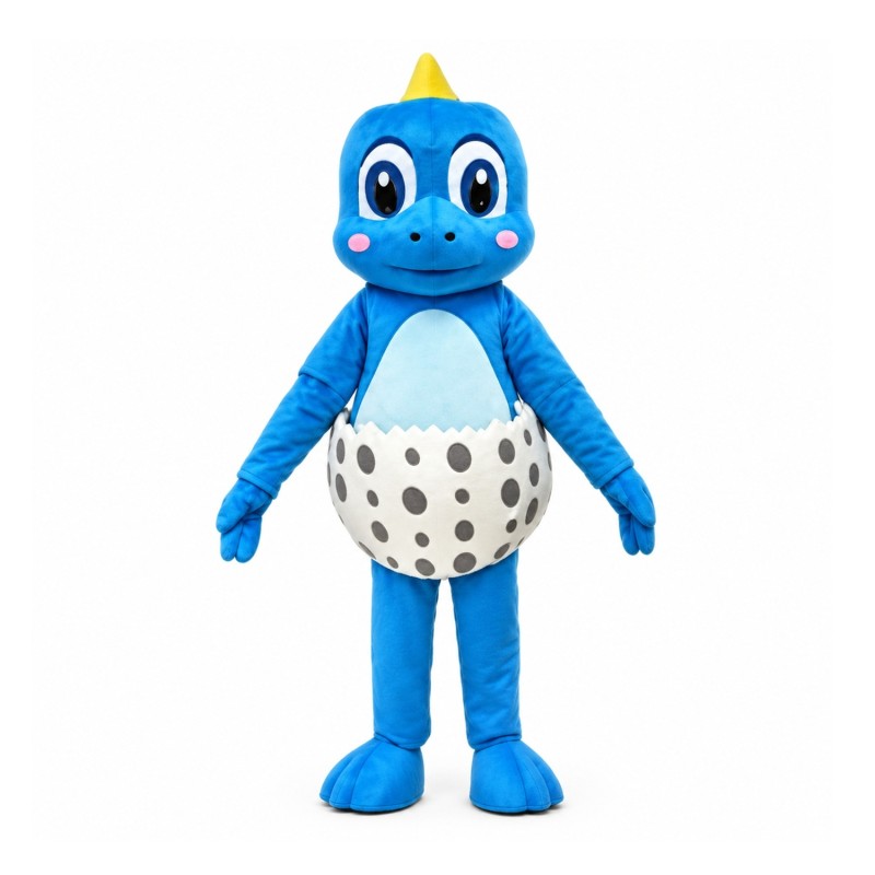 Super Cute Pink Blue Baby Dinosaur With Diaper Mascot Costume