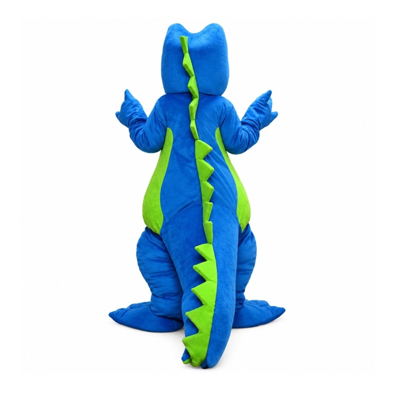 Cartoon Blue & Green Dinosaur Mascot Costume