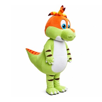 New Design Smart Light Green & Orange Baby Dinosaur Mascot Costume