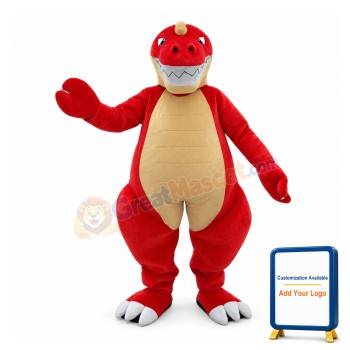 For Celebrations Strong Red Dinosaur Mascot Costume