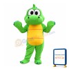 Classic Adorable Green & Yellow Dinosaur Mascot Costume