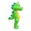 Classic Adorable Green & Yellow Dinosaur Mascot Costume