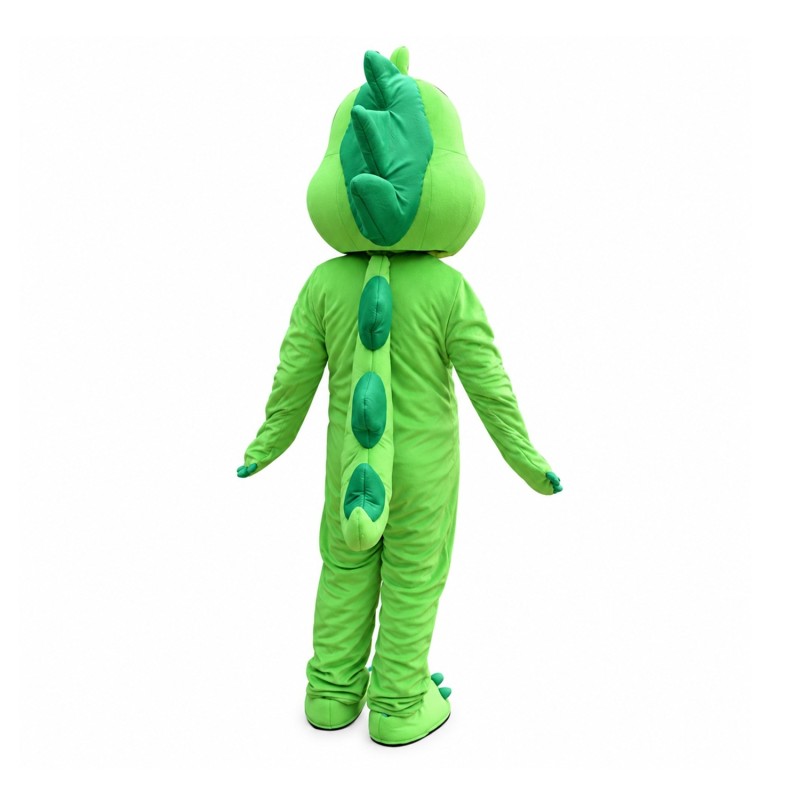 Classic Adorable Green & Yellow Dinosaur Mascot Costume