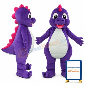 Free Shipping So Lovely Purple Dinosaur Mascot Costume