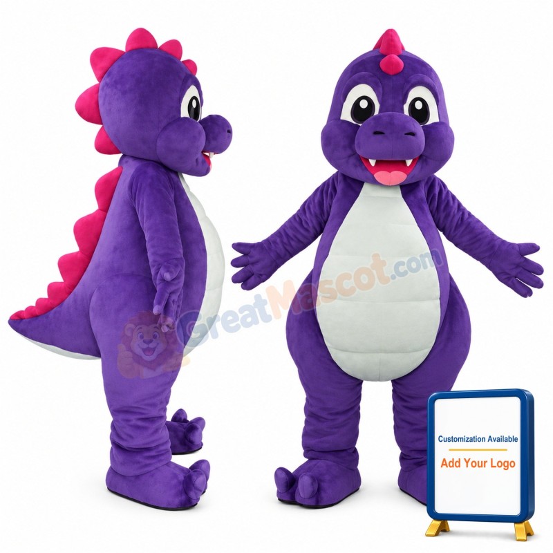 So Lovely Purple Dinosaur Mascot Costume