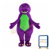 Cute Cartoon Purple & Green Dinosaur Mascot Costume