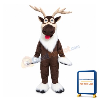 Furry Reindeer Mascot Costume