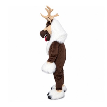 Furry Reindeer Mascot Costume