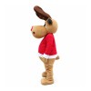 Fancy Elk With Red Top Mascot Costume For Christmas Party