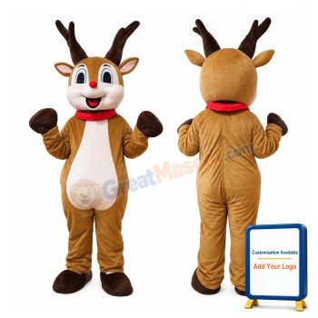 Adult Size Funny Reindeer Mascot Costume