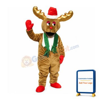 For Christmas Funny Furry Elk Mascot Costume