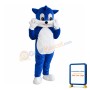 Cartoon Blue & White Cat Mascot Costume