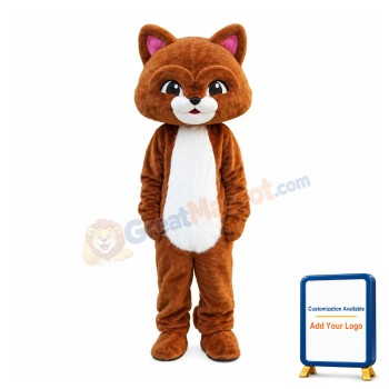 Adorable Brown Cat Mascot Costume