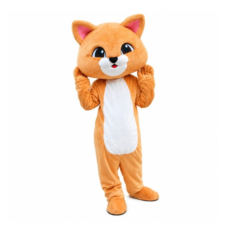 Adorable Brown Cat Mascot Costume
