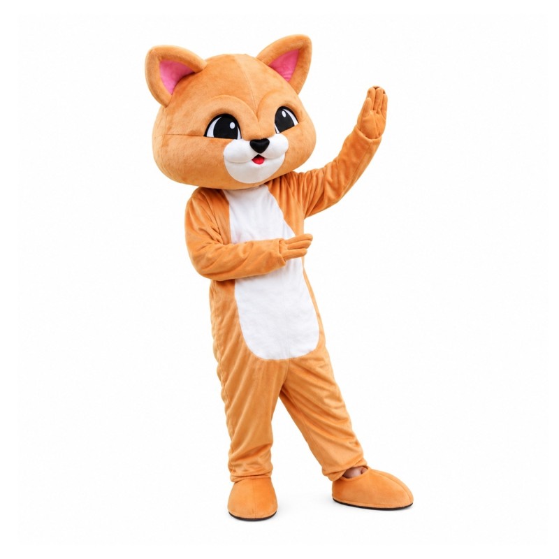 Adorable Brown Cat Mascot Costume