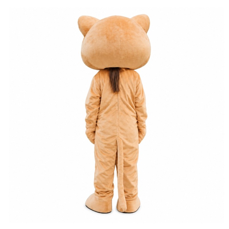 Adorable Brown Cat Mascot Costume