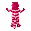 Plush Big Mouth Pink Striped Cat Mascot Costume