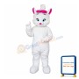 Shy White Cat Mascot Costume