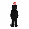 Polite Black & White Cat With Red Tie And Hat Mascot Costume