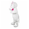 Cartoon White Cat With Pink Tie Mascot Costume