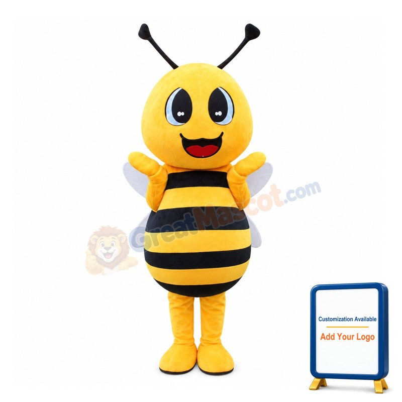 Smart Smiling Bee Mascot Costume