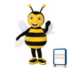 Excited Shouting Bee Mascot Costume