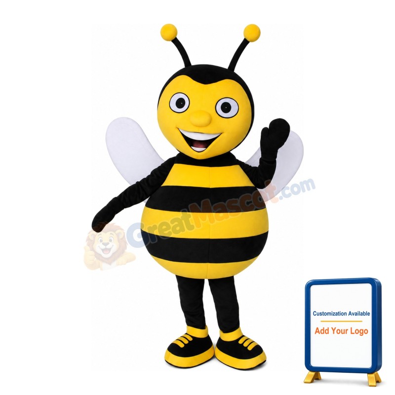 Excited Shouting Bee Mascot Costume