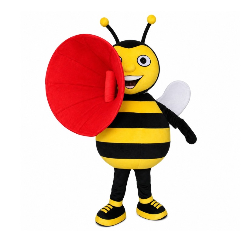 Excited Shouting Bee Mascot Costume