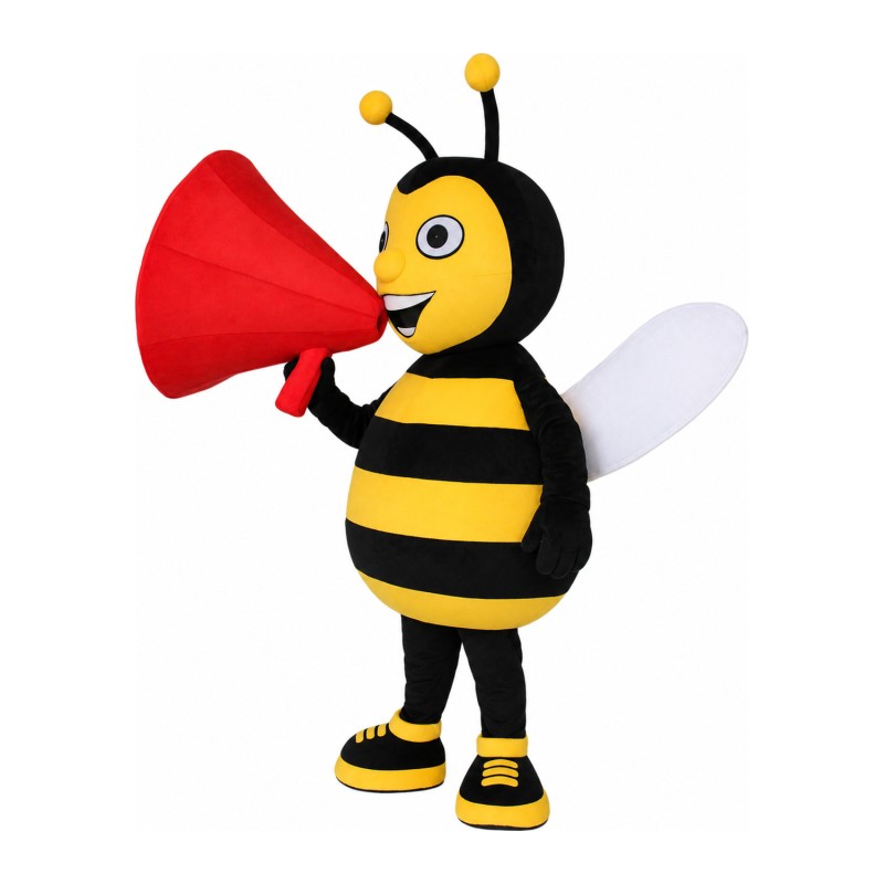 Excited Shouting Bee Mascot Costume
