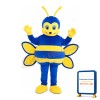 Polite Blue Bee Mascot Costume For Masquerade