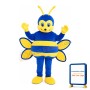 Polite Blue Bee Mascot Costume For Masquerade