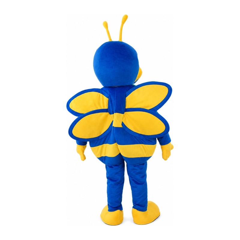 Polite Blue Bee Mascot Costume For Masquerade