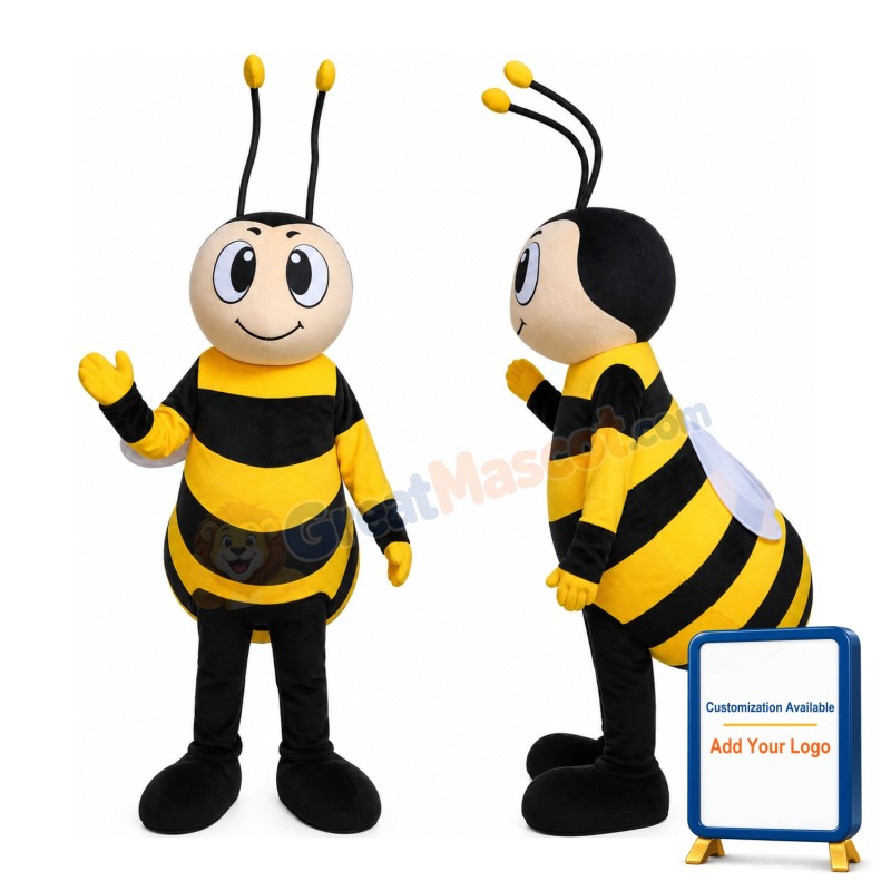 Cute Cartoon Bee Mascot Costume