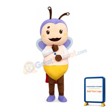 Super Lovely Colorful Cartoon Bee Mascot Costume