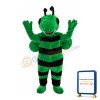Strong Cartoon Green Bee Mascot Costume