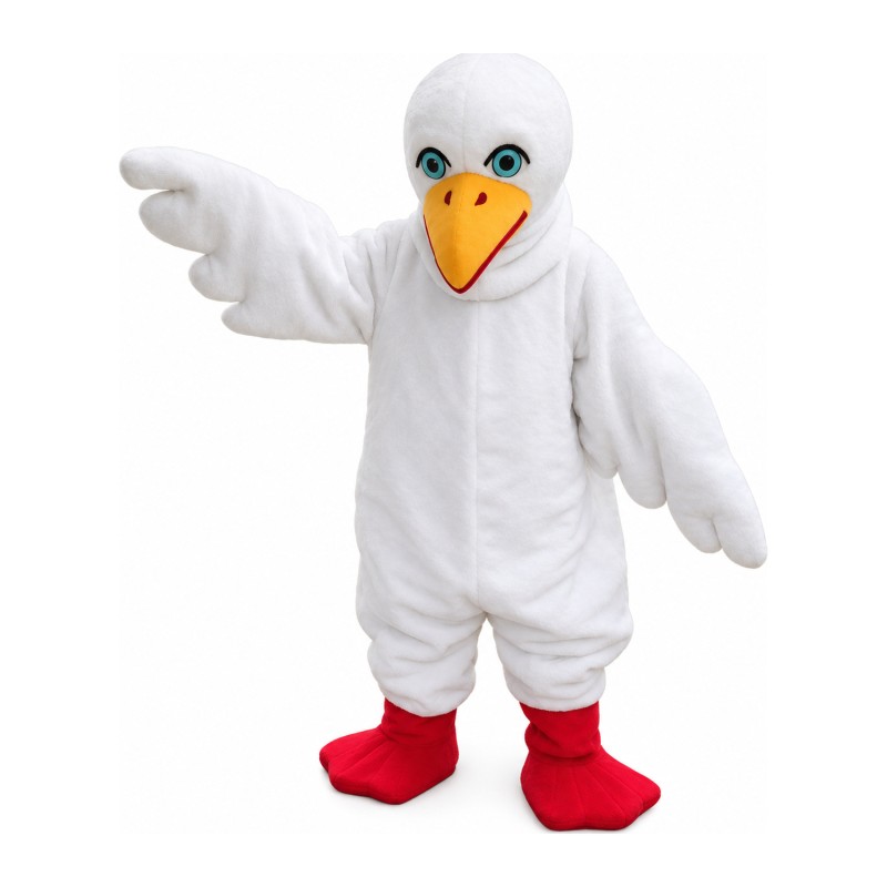 Adult White Bird Mascot Costume For Party Event