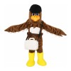 Plush Brown Bird With Shoes And Bag Mascot Costume