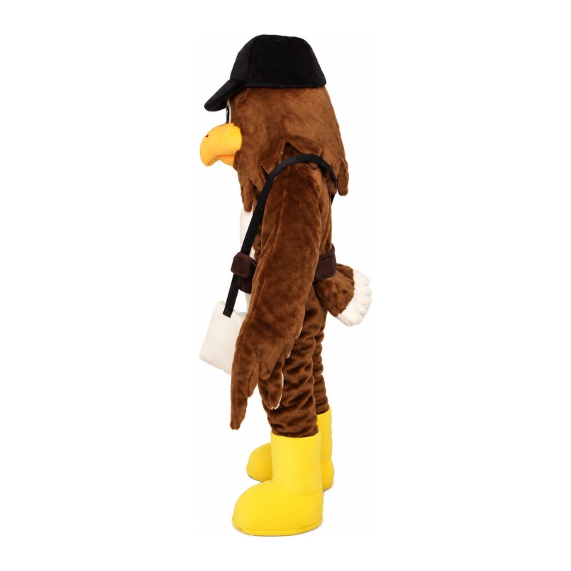 Plush Brown Bird With Shoes And Bag Mascot Costume