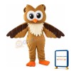 Cartoon Big Eyes Brown Owl Mascot Costume