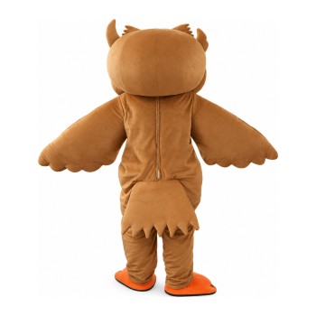 Cartoon Big Eyes Brown Owl Mascot Costume