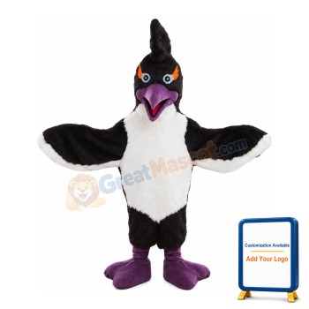 Birthday Party Cartoon Black & White Bird Mascot Costume