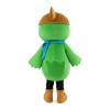 Cartoon Green Bird With Berets Mascot Costume