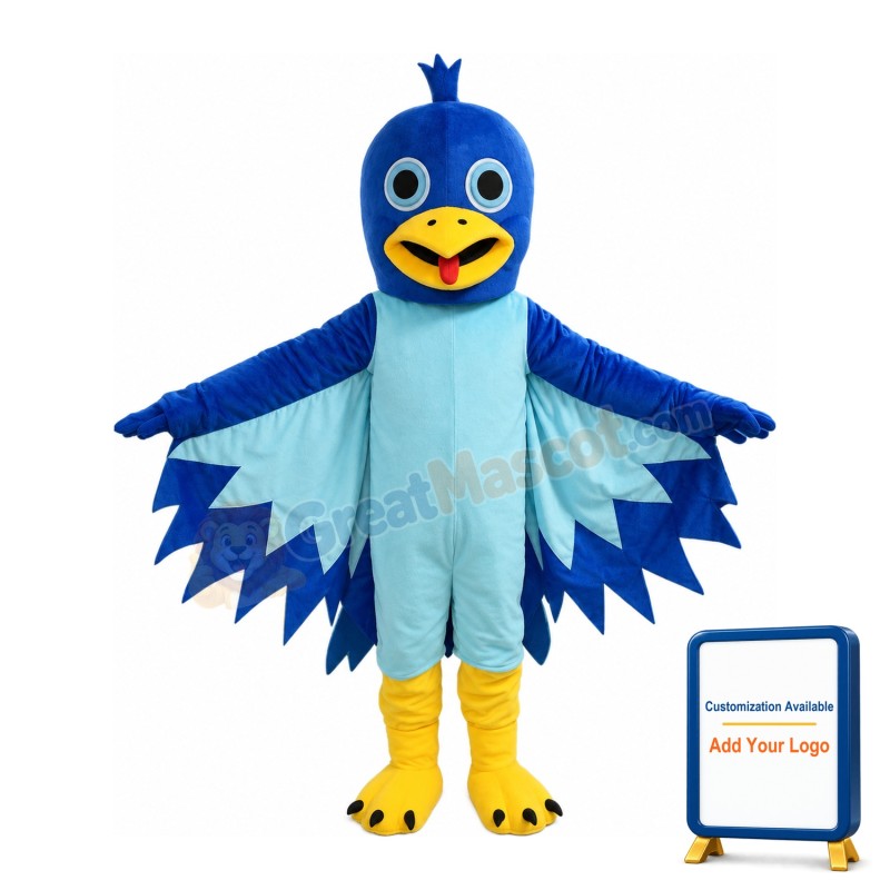 Lovely Blue Bird Mascot Costume