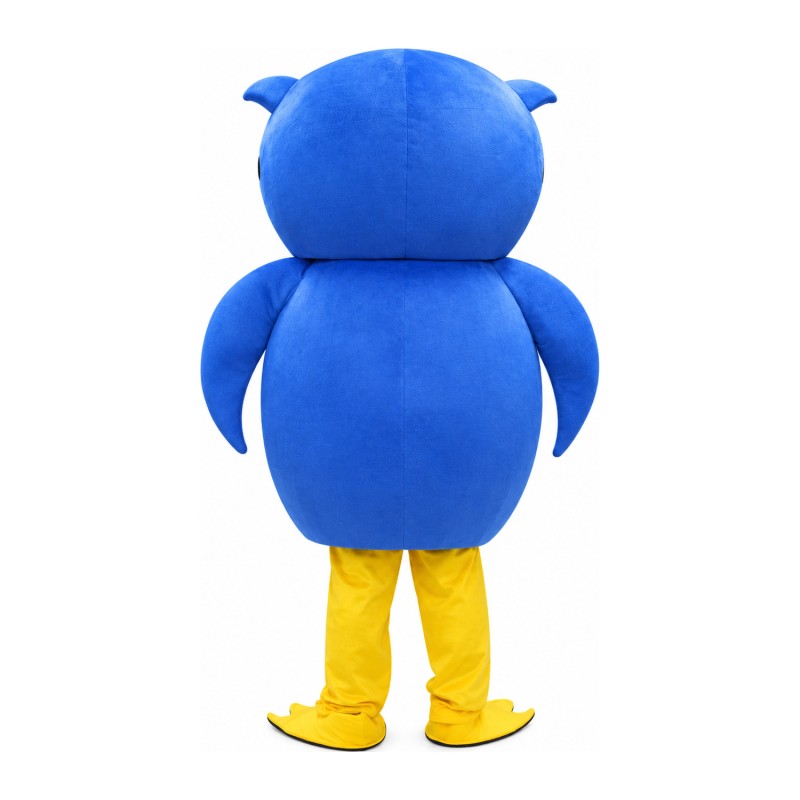 Cartoon Blue Owl Mascot Costume