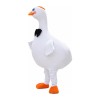 Cute White Goose With Tie Mascot Costume