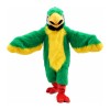 Long Fur Green & Yellow Bird Mascot Costume
