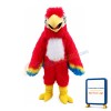Long Fur Red Bird Mascot Costume